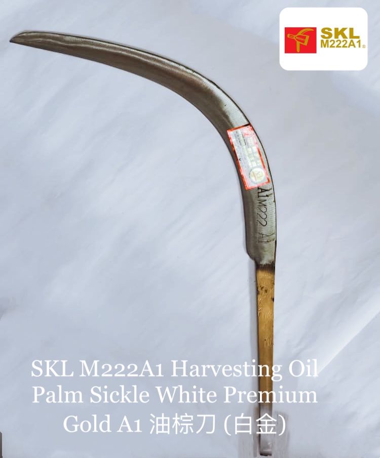 SKL M222A1 Harvesting Oil Palm Sickle White Premium Gold A1 油棕刀 白金